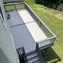 deck staining after photo