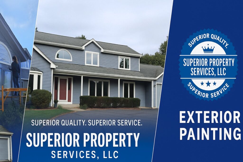 Modern two-story house with Superior Property Services LLC logo.